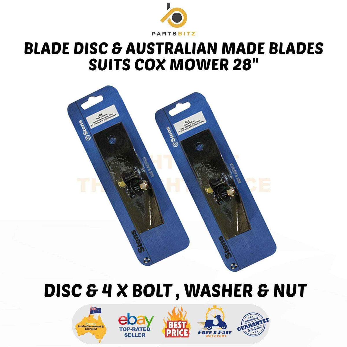 Blade Disc & Blades Suits Cox Mower 28" Inch AM76H7 SKIT33 - Parts bitz