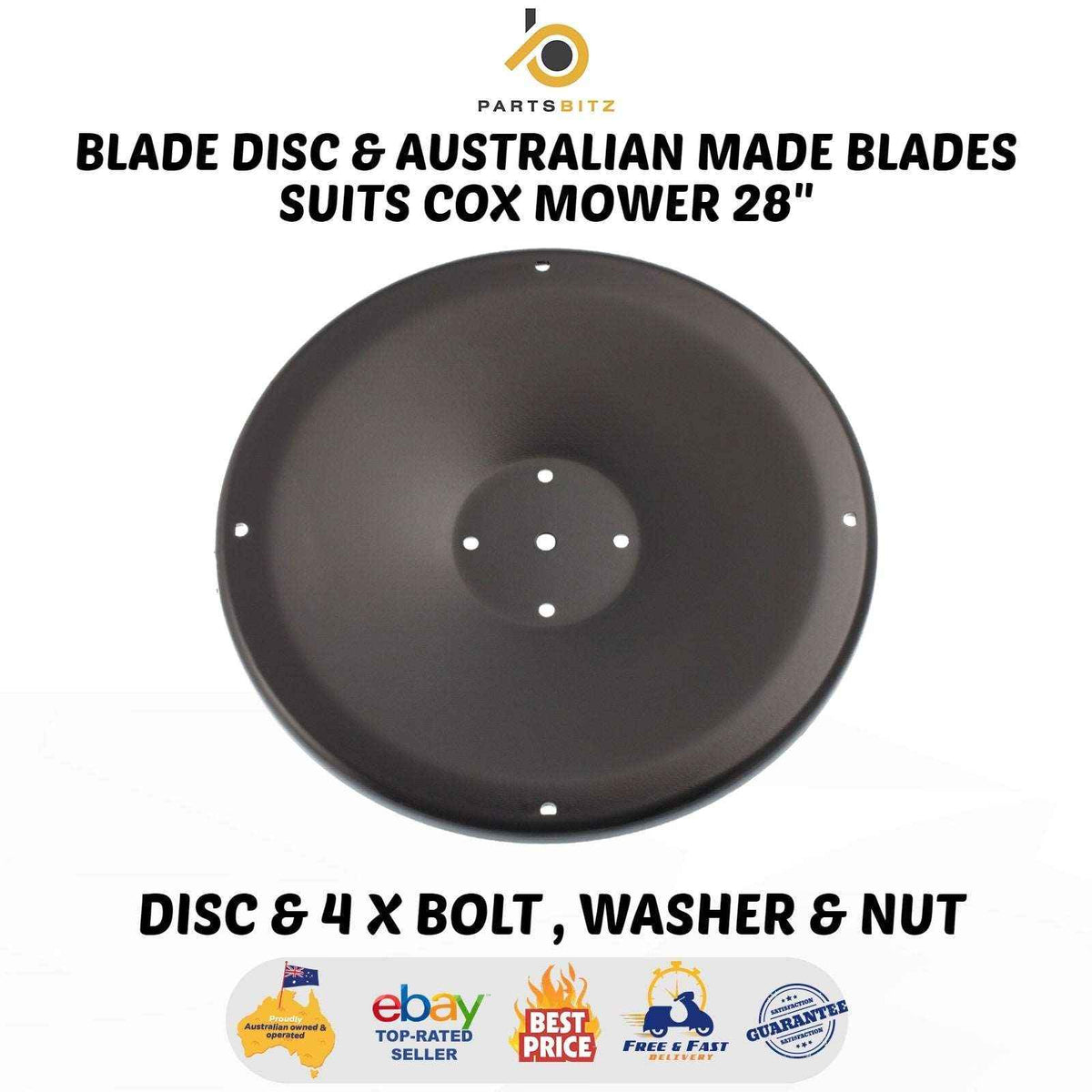 Blade Disc & Blades Suits Cox Mower 28" Inch AM76H7 SKIT33 - Parts bitz