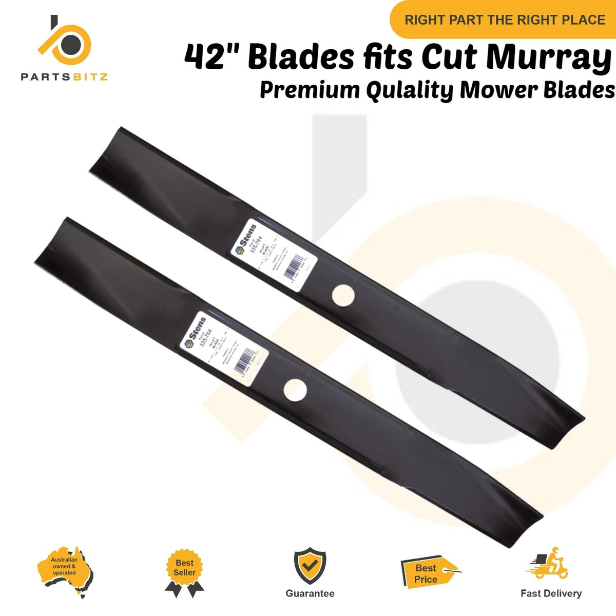 Blades for 42" Murray Ride on Mowers Selected Viking Mower 95101E701 95101-853 - Parts bitz
