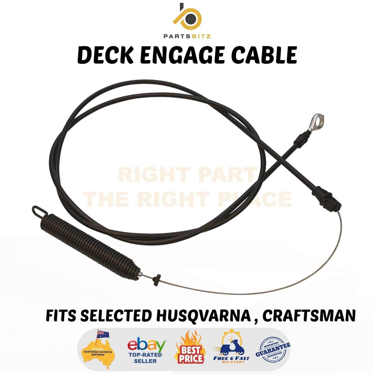 Deck Engage Cable Suits Selected Husqvarna Craftsman Ride on Mowers 532 43 51 11 - Parts bitz