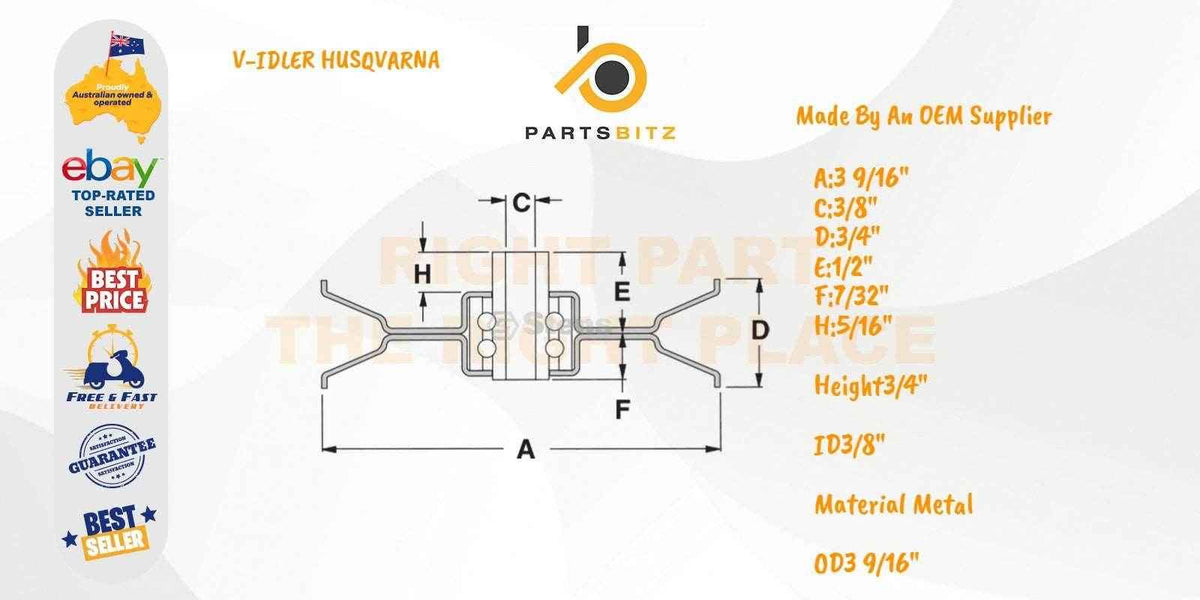 Drive Idler Pulley Suits Selected Husqvarna 532 13 92-45 Ride on Mower - Parts bitz