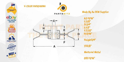 Drive Idler Pulley Suits Selected Husqvarna 532 13 92-45 Ride on Mower - Parts bitz