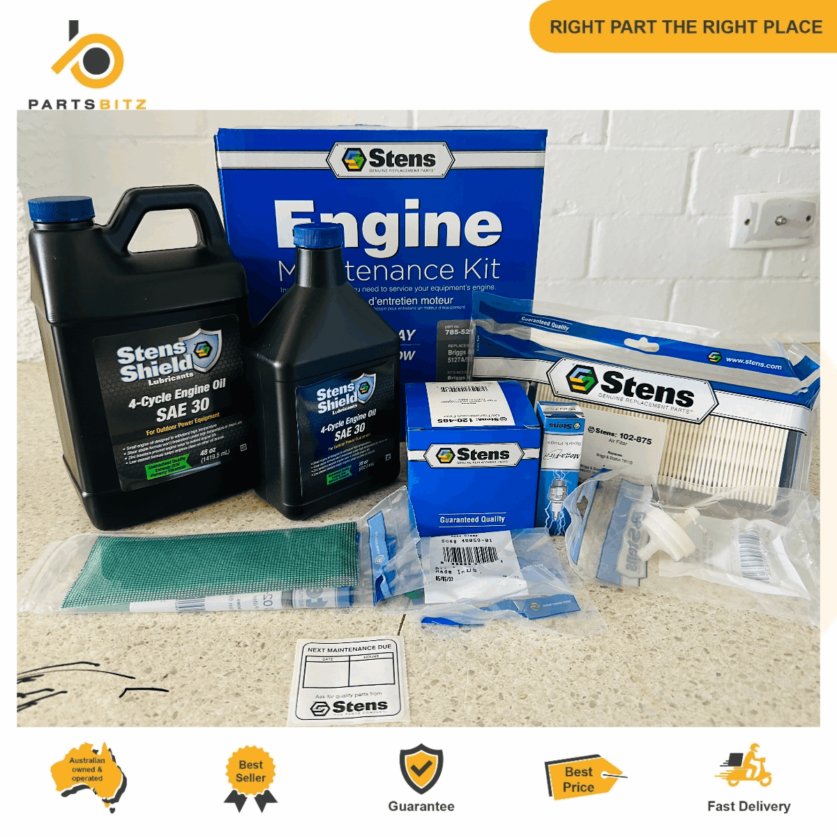 Engine Service Kit for 15.5 17 17.5HP Briggs & Stratton Motors 492932S 698083 - Parts bitz