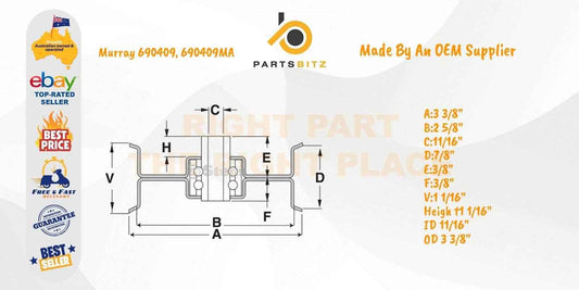 Flat Idler Pulley Suits Selected Murray Mowers 690409 690409MA 690407 - Parts bitz