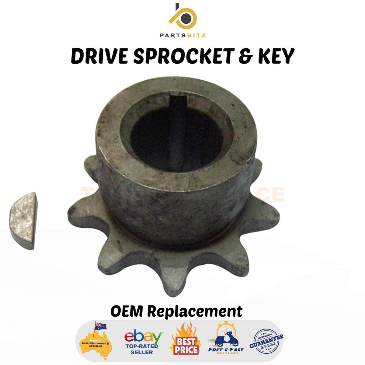 Genuine Drive Sprocket & Key for Cox Mowers SKIT30 25E94 25K94 25H94 25C95 - Parts bitz