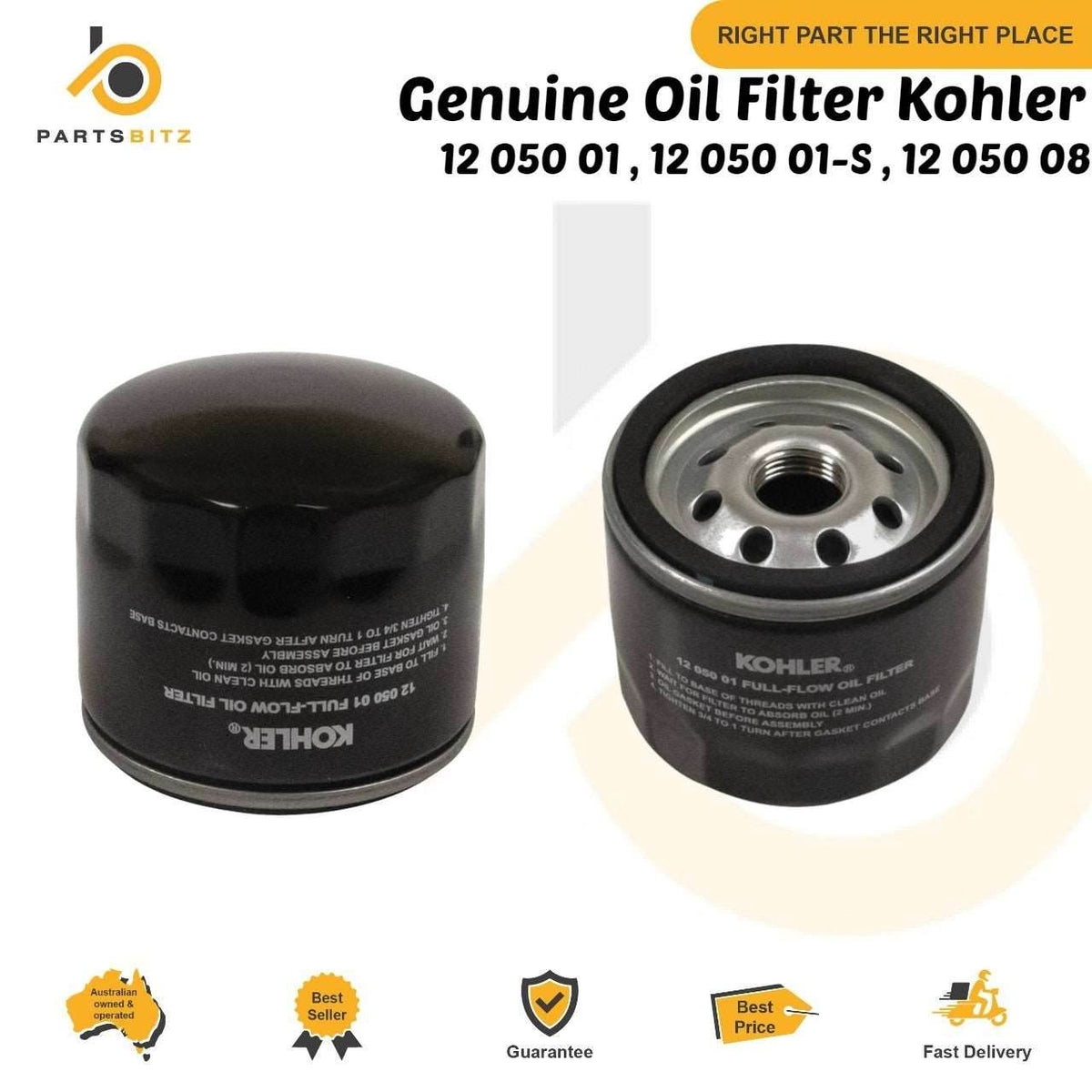 Genuine Kohler Oil Filter  12 050 01 , 12 050 01-S , 12 050 08 Ride on Mower - Parts bitz