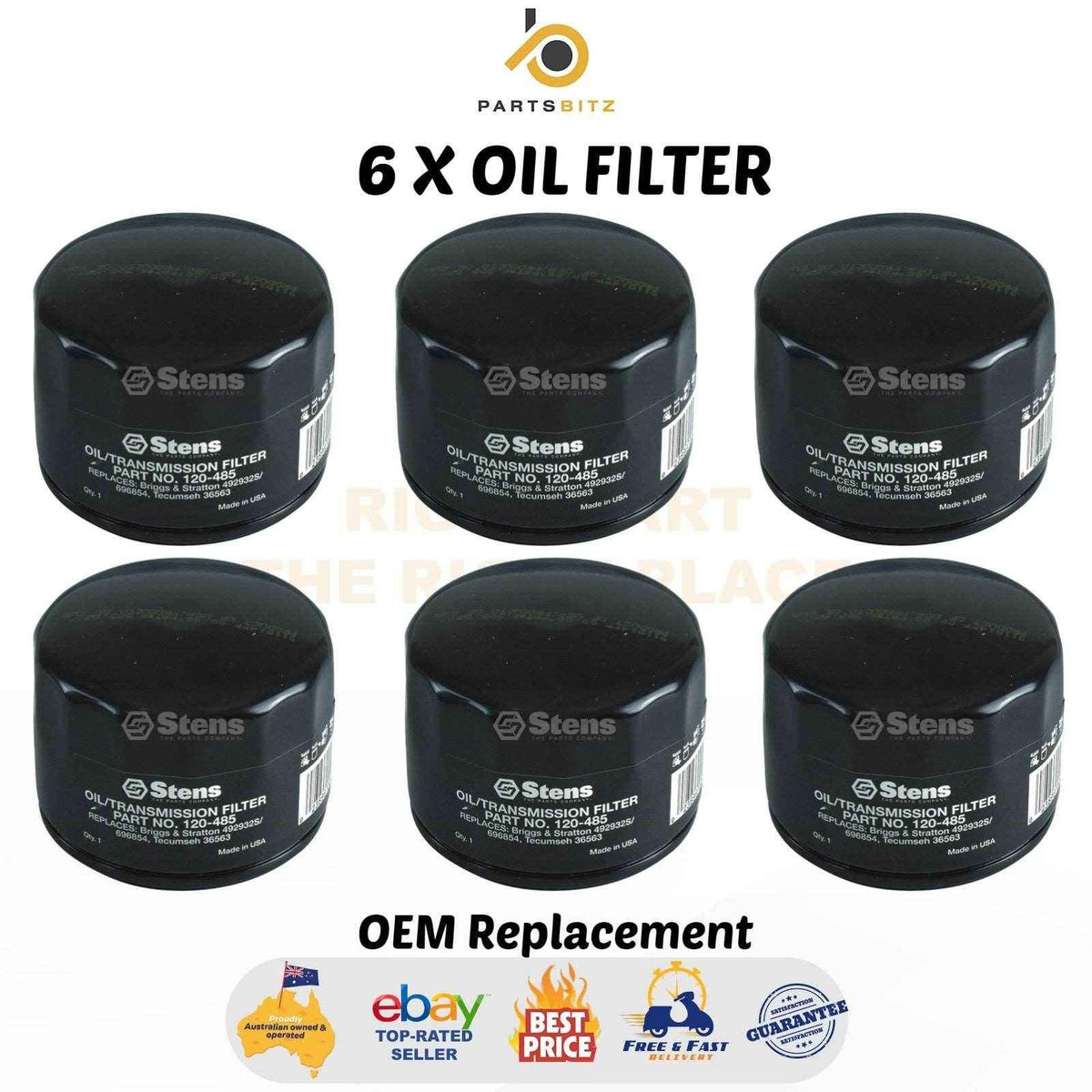 6 X Oil Filters Fits Briggs & Stratton 492932S 492058 492932 - Parts bitz
