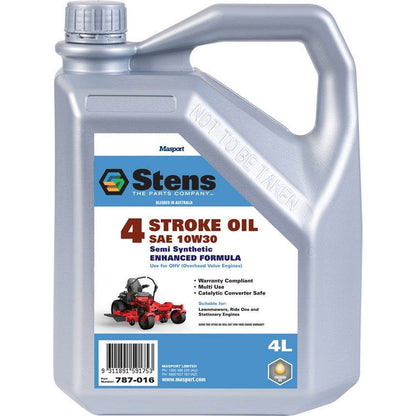 Genuine Stens Lawn Mower SAE 10w30 Oil Engine 4L 4 Stroke  Blended in Australia - Parts bitz