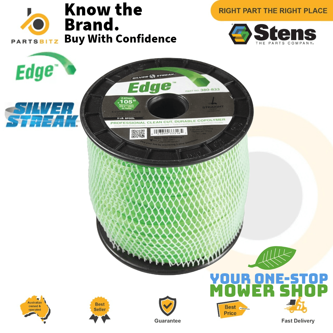 Genuine Stens Silver Streak Edge Trimmer Line Whipper Snipper 206m 2.67mm - Parts bitz
