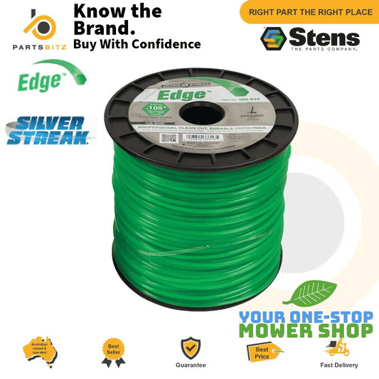 Genuine Stens Silver Streak Edge Trimmer Line Whipper Snipper 206m 2.67mm - Parts bitz