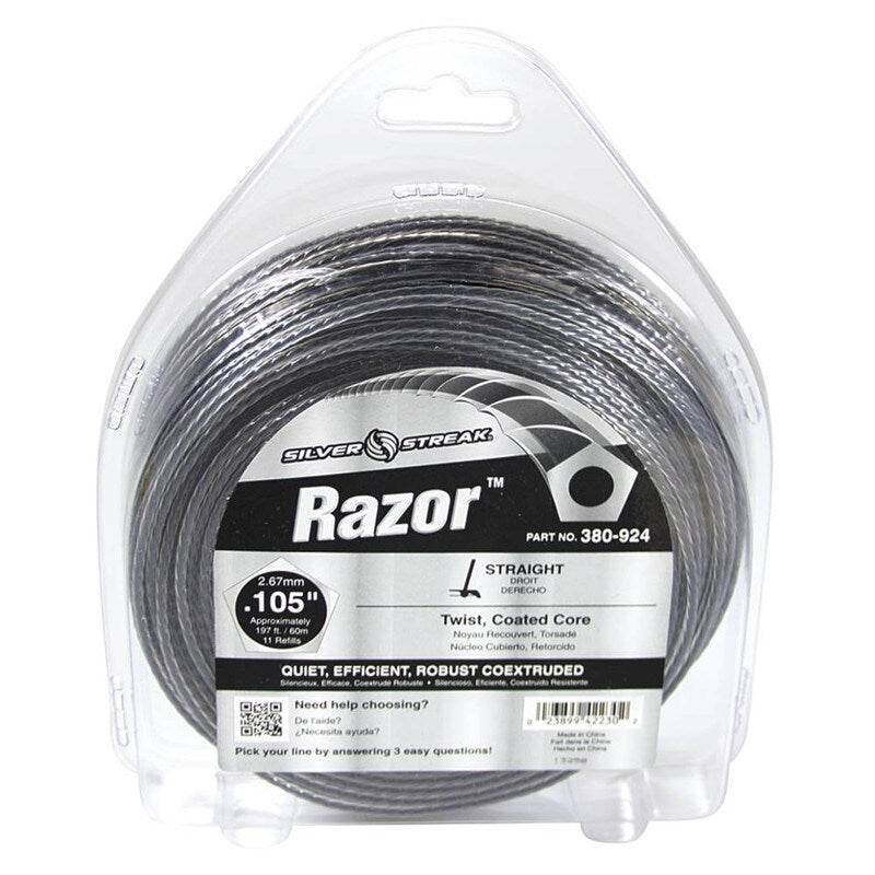 Genuine Stens Silver Streak Razor Trimmer Line Whipper Snipper 197ft 60m 2.7mm - Parts bitz