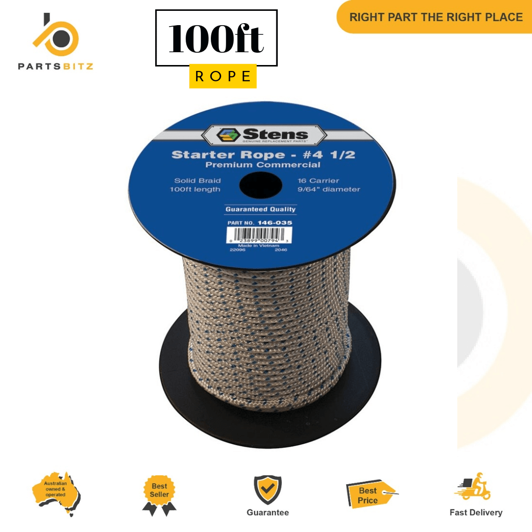 Genuine Stens Starter Rope 100ft 3.5mm Rode for Victa Mowers Chainsaw & Trimmers - Parts bitz