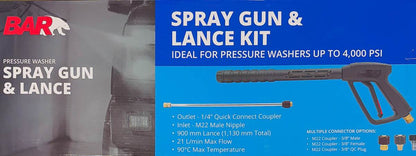 Gun & Lance Kit for High  Pressure  Washers up to 4000PSI - Parts bitz