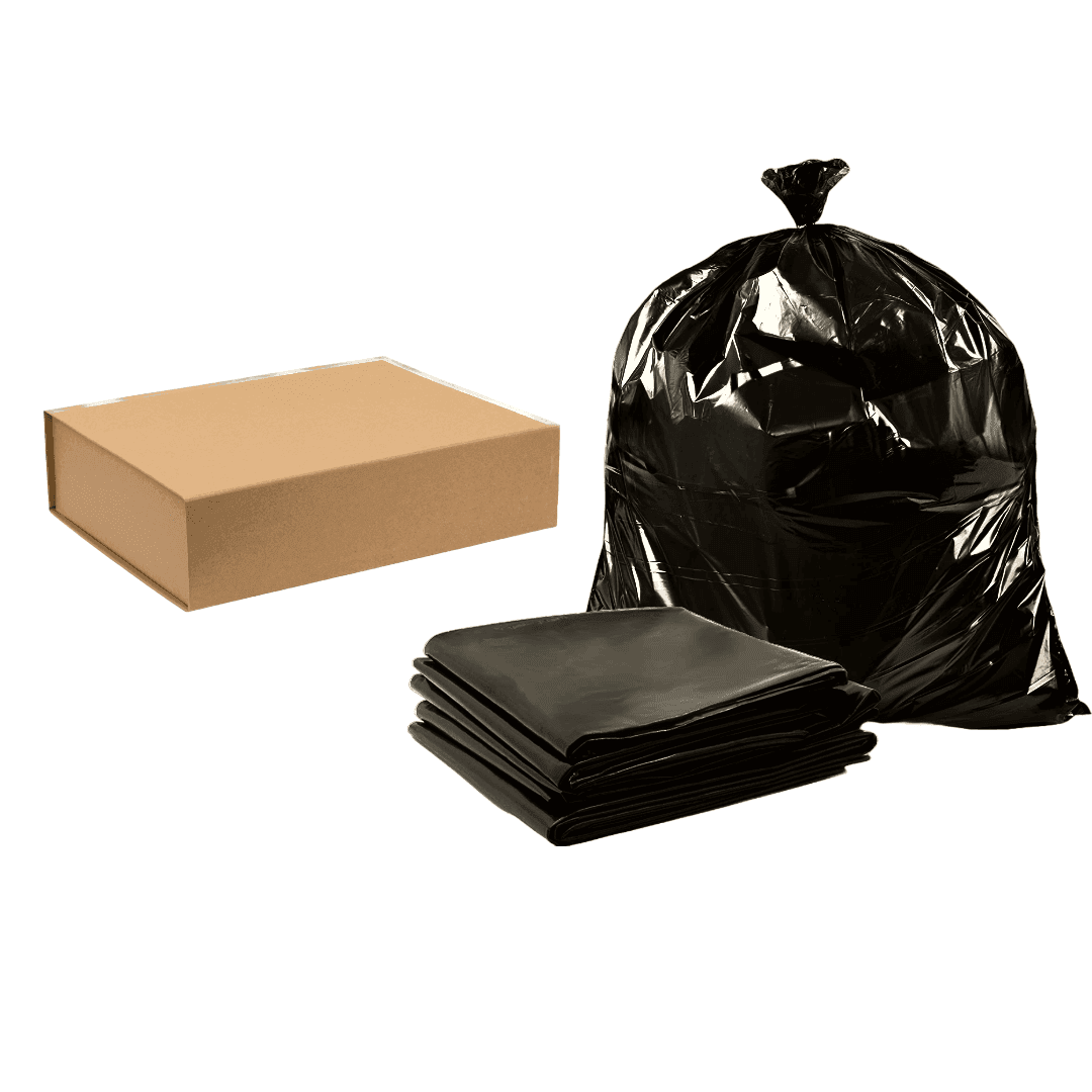 Heavy Duty Garbage Bags , Bin Liners 140L Black 250pcs - Parts bitz