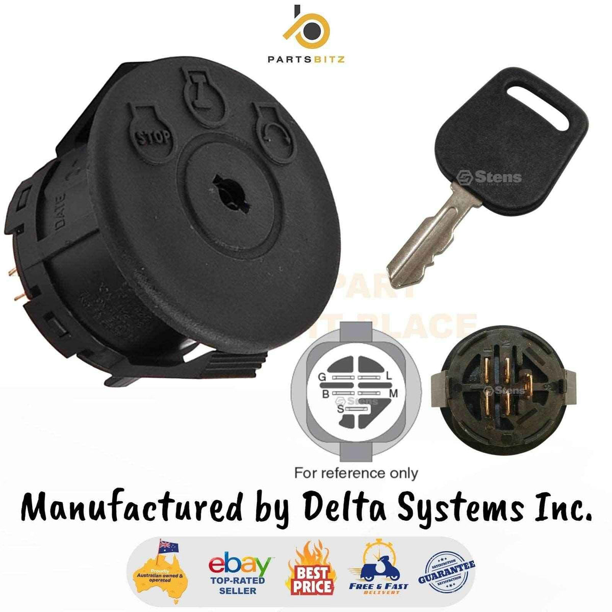 Ignition Switch Suits Husqvarna 532 17 55 67 , 583070001 , 175567 - Parts bitz