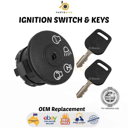 Ignition Switch & Two Keys Fits Selected Husqvarna , Murray , Briggs & Stratton Ride on Mower - Parts bitz