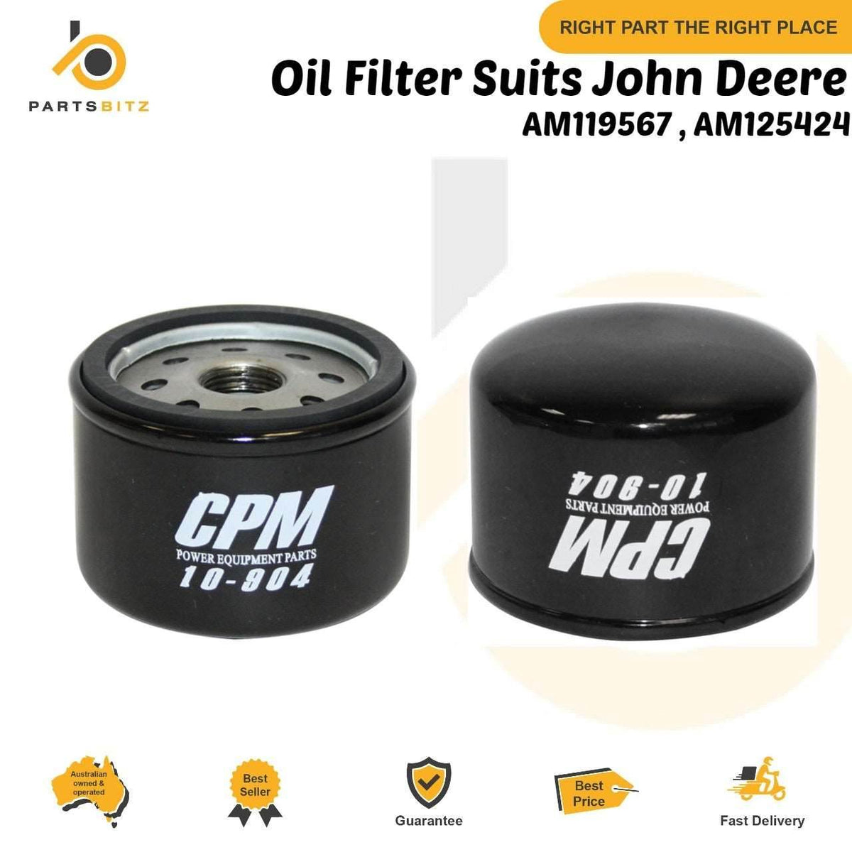 Oil Filter Suits John Deere Mowers  AM119567 , AM125424 - Parts bitz