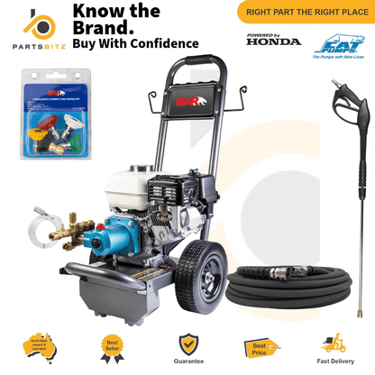 Petrol Pressure Cleaner Honda with Cat Pump 3000 Psi @ 10.2 L/min with Accessories - Parts bitz