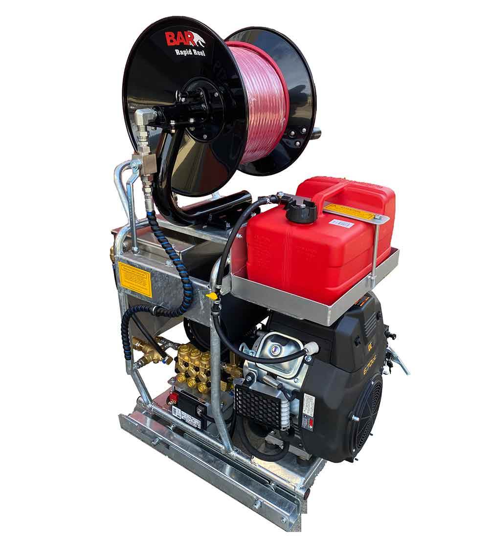 Powerease Petrol Jetter Drain Cleaner PurePower pump with Gearbox fits in UTE 5000psi 22LPM - Parts bitz