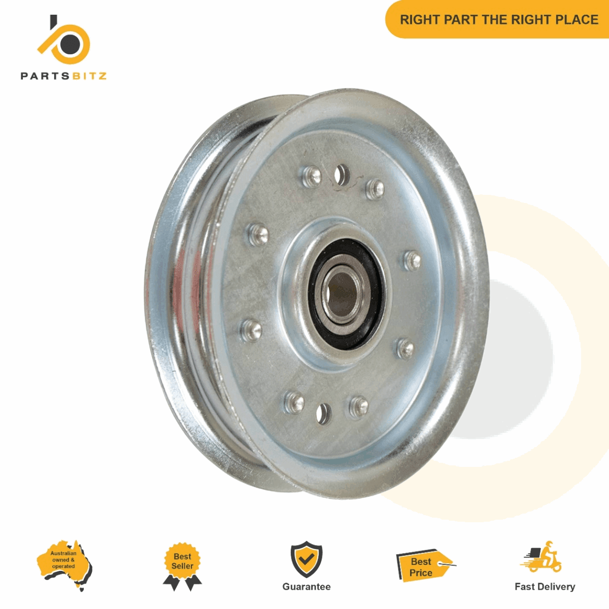 Premium Flat Idler Pulley for John Deere & Murray AM107468 AM37442  423238 23238 - Parts bitz