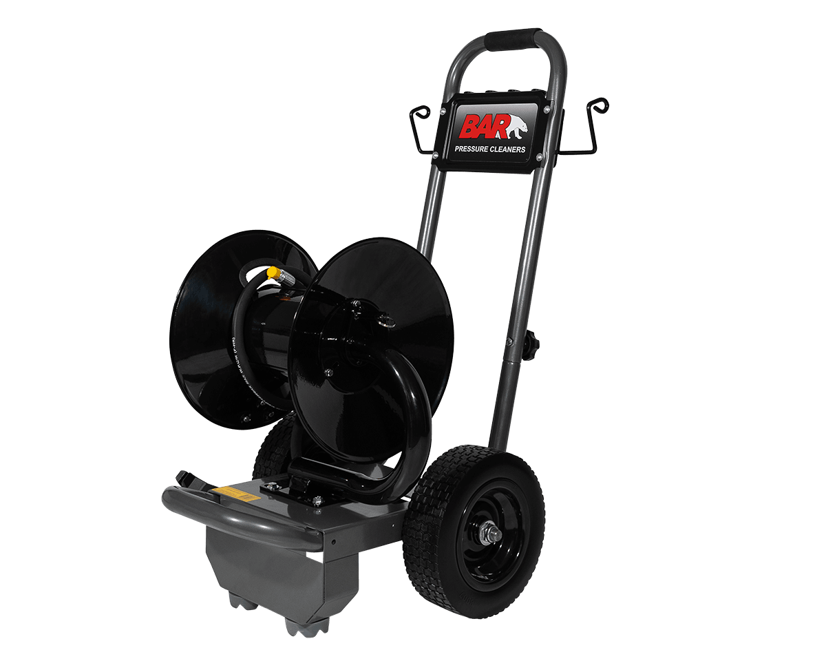 Pressure Washer Hose Reel With Trolley - 61m Capacity - Parts bitz
