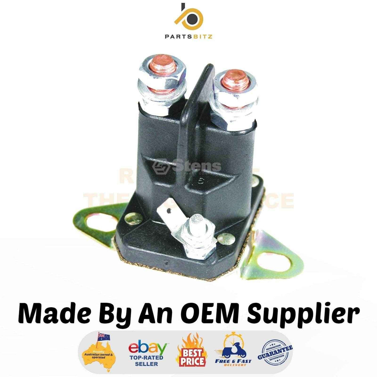 Ride on Mower Starter Solenoid Universal 3 Terminal 12V Bottom Mount - Parts bitz