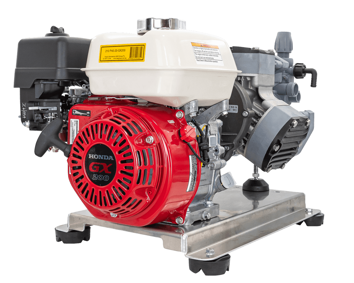 Soft Wash Skid Honda GX200 Electric Start P40/20 Pump with Gear Box – COMET Soft Wash Pump - Parts bitz
