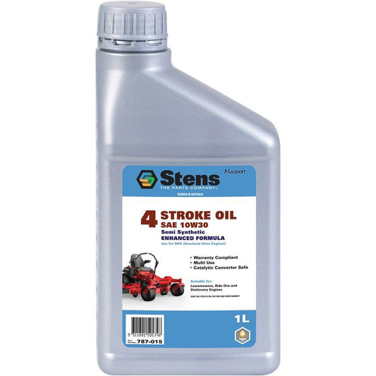Stens Lawn Mower SAE 10w30 Oil 1 Litre 4 Stroke Engine for Heavy Duty Use - Parts bitz
