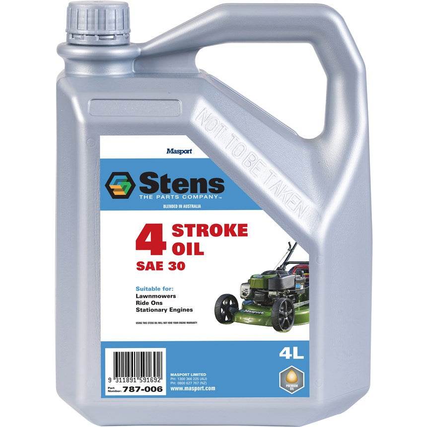 Stens Lawn Mower SAE30 Premium Oil 4 Litre 4 Stroke Engine Red Color - Parts bitz