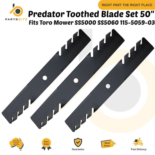 Toothed Blade Set 50" Fits Toro Mower SS5000 SS5060 115-5059-03 - Parts bitz