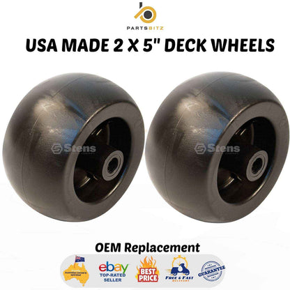 USA Made 2 X 5" Deck Wheels For Kubota Ride on Mowers K5371-42110 K5351-42110 - Parts bitz