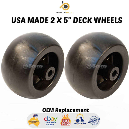USA Made 2 X 5" Deck Wheels For Kubota Ride on Mowers K5371-42110 K5351-42110 - Parts bitz