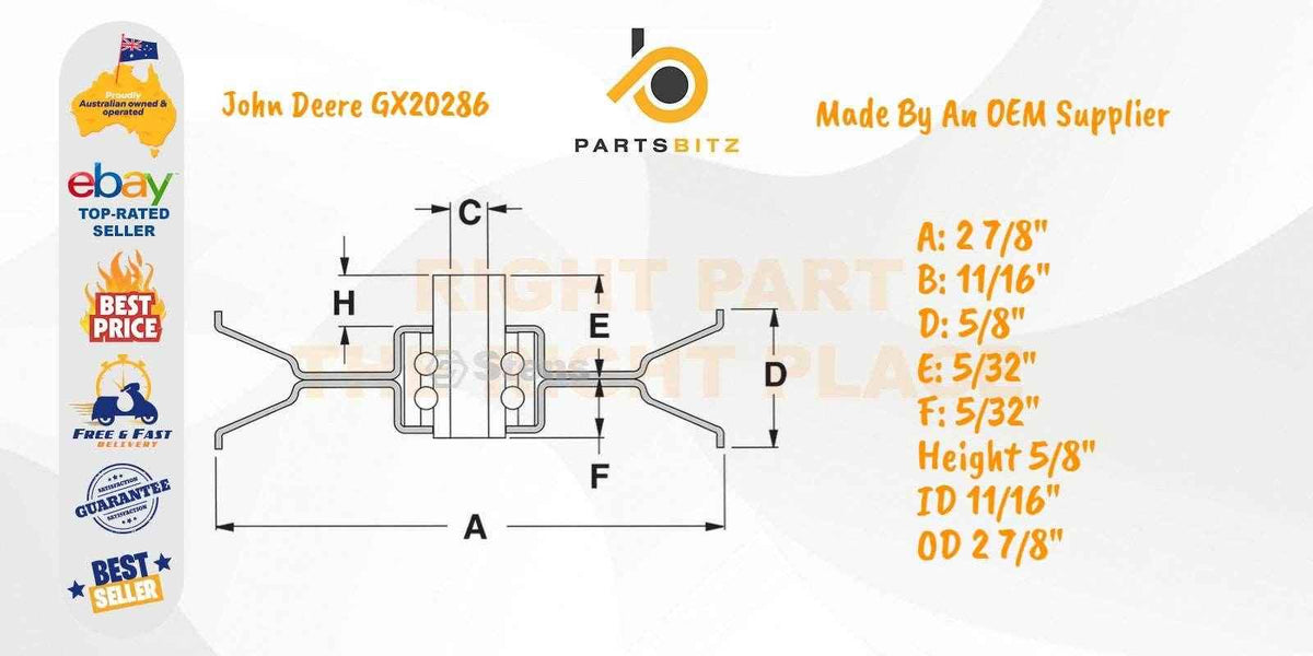 V Idler Pulley Suits John Deere Ride on Mowers GX20286 - Parts bitz
