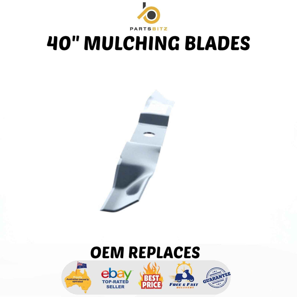 2 X 40" Mulching Blades for Rover & Murray Mower 095103E701 , 095103E701MA - Parts bitz