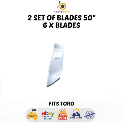 6 X Blades 50" Inch Fits Toro Z5000, Z5020 Z5030 Z5035 Z5040, Z5060 110-6837-03 - Parts bitz