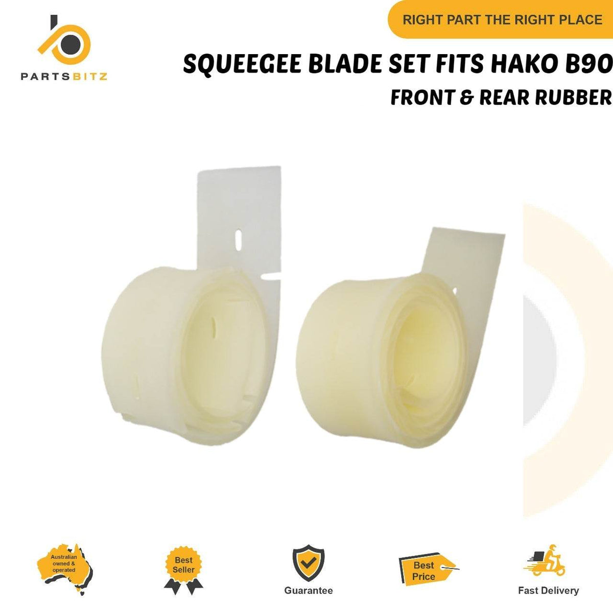Squeegee  Rubber Set Fits Hako B90 Floor Scrubber  90522251, 90522269 - Parts bitz